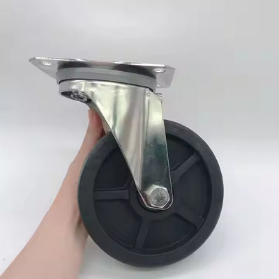 黒のステンレス鋼 スピールカスターホイール 重荷 50mm 幅 耐熱