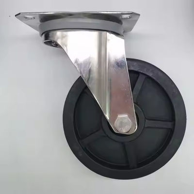 黒のステンレス鋼 スピールカスターホイール 重荷 50mm 幅 耐熱