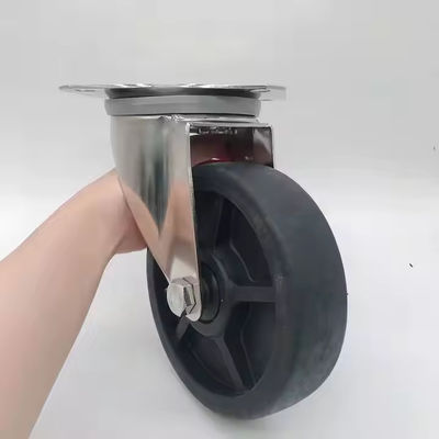 黒のステンレス鋼 スピールカスターホイール 重荷 50mm 幅 耐熱