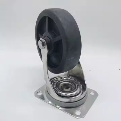 黒のステンレス鋼 スピールカスターホイール 重荷 50mm 幅 耐熱