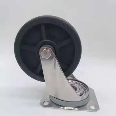 黒のステンレス鋼 スピールカスターホイール 重荷 50mm 幅 耐熱