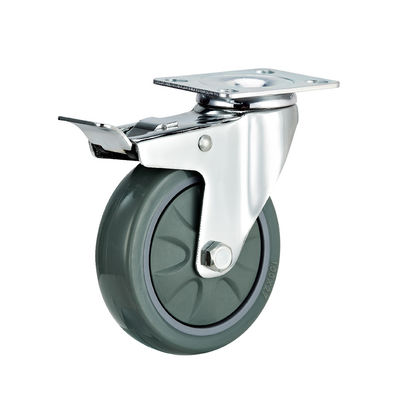 3 インチ 4 インチ 5 インチ 工業カスター 体重容量 100kg PU回転カスターホイール
