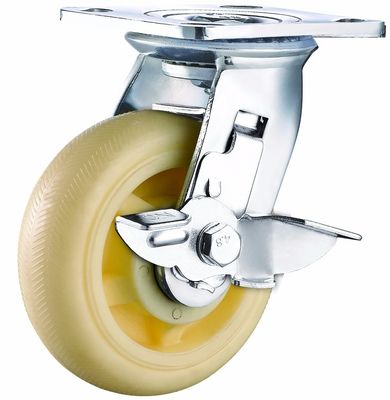 100mm - 200mm 重用キャスター ホイール 耐磨ポリウレタン トレイドキャスター